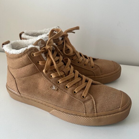 Cariuma All Camel Suede sherpa lined OCA High top shoe Mens Size 11 - Picture 1 of 7